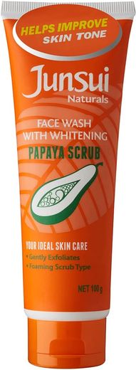 Junsui Face Wash Whitening Papaya Scrub 100g