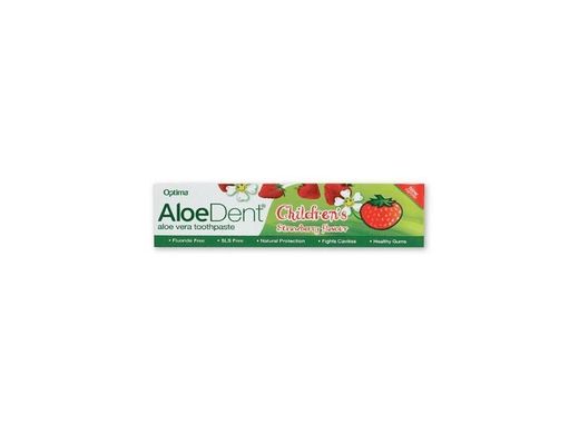 Optima Aloe Dent Children's Strawberry Flavor Toothpaste, 50ml